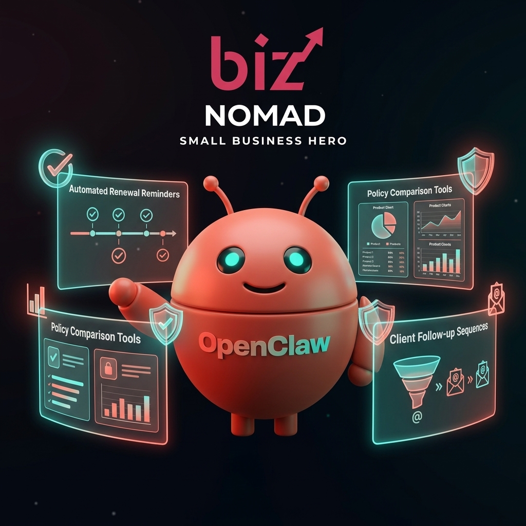 OpenClaw mascot managing insurance inquiries around the clock